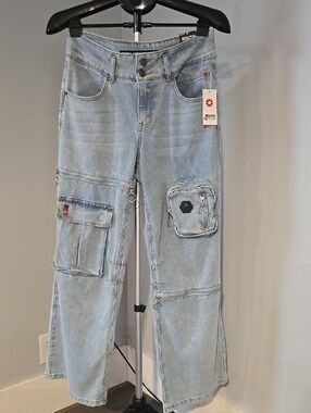 South Pole Vintage Wide Leg Y2K S P Embroidery  Size 5/27